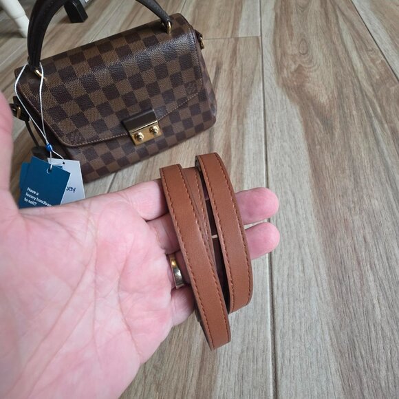 REDUCED@! Louis Vuitton Croisette Damier Ebene Crossbody Shoulder Handbag Duo - Picture 6 of 15